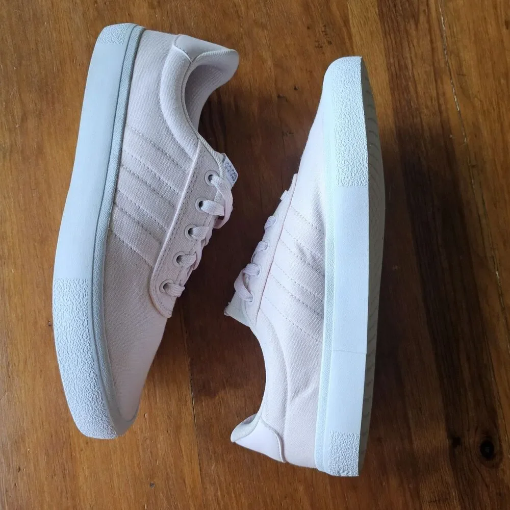 adidas Women's Vulc Raid3r Skate Shoe Sneakers Pink/White Size 9.5